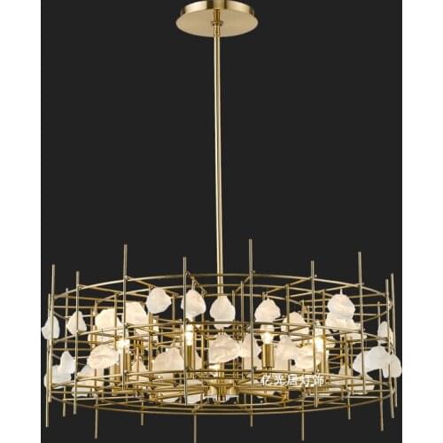 Post-modern luxury crystal chandelier personality living room dining room bedroom ice lamp creative model room hotel lobby light