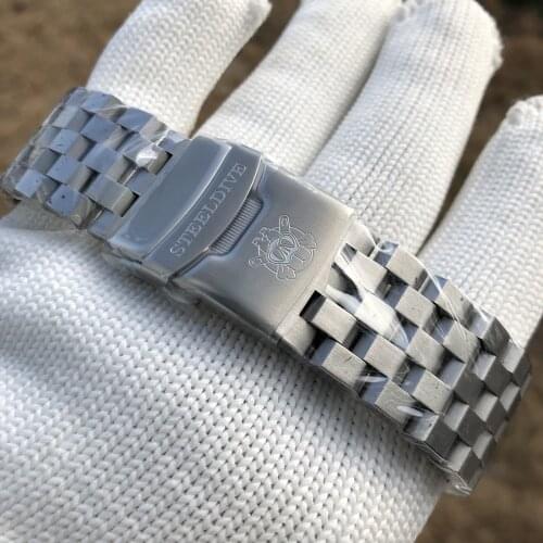 SD2605 Steeldive Logo 22mm Stainless Steel Replacement Bracelet Band Watch Accessories for Steeldive