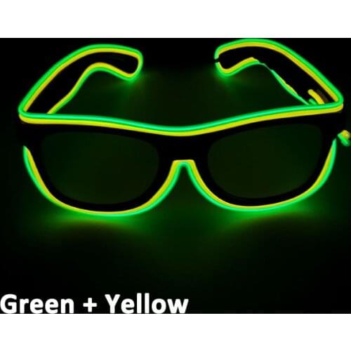 Glowing Luminous EL Wire Glasses DJ Party Supplies Neon LED Glasses For Nightclub Dancing Carnival Rave