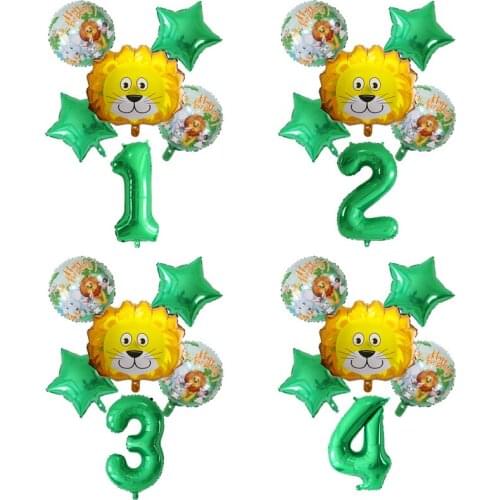 Jungle Safari Theme Party Balloon Garland Kit Animal Balloons Palm Leaves for Kids Boys Birthday Party Baby Shower Decorations