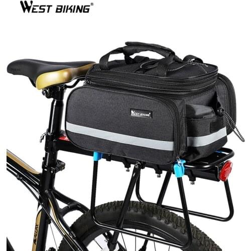 WEST BIKING Bicycle Bags Large Capacity Waterproof Cycling Bag Mountain Bike Saddle Rack Trunk Bags Luggage Carrier Bike Bag