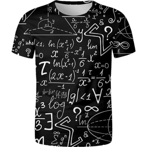 Funny 3d T shirt Mathematical formula Summer tshirt Streetwear 3D Tee Shirt men oversized Soft T-shirt tshirts oversize 2020