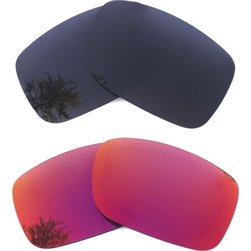 Black & Midnight Sun Mirrored Polarized Replacement Lenses for X Squared Frame 100% UVA & UVB