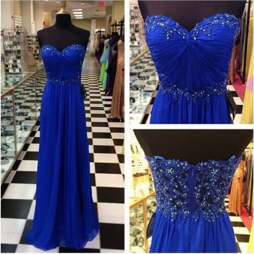 Formal Evening Dresses Blue Lace Applique Elegant Bridal Gown Special Occasion Prom Party evening Dress 2019 robe de soiree