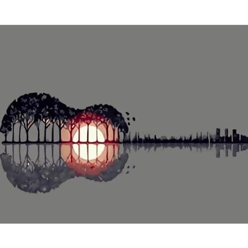 Scenic Bridge Paint By Numbers Hand Painted Home Decor Kits Drawing Canvas DIY Oil Coloring Painting Pictures By Numbers