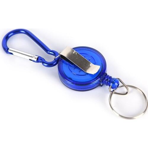 1Pcs Carabiner Badge Spreader Recoil Retractable Reel Strap Belt Clip Key Chain outdoor muliti functional tools 5 Colors