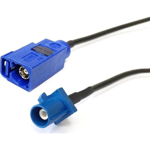 1PC GPS Navi extension cable Fakra C male to Fakra C female blue connector pigtail adapter RG174 15/30/50/100CM