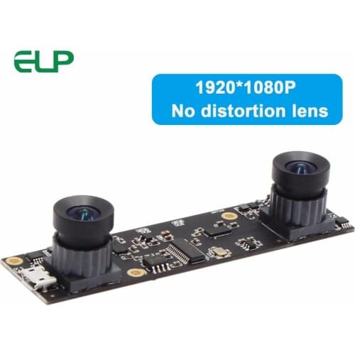 1080P HD AR0330 Stereo 3D VR Dual Lens USB Camera Module with M12 No distortion lens Mini USB Camera board PCB for industrials