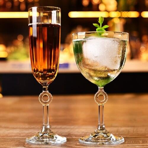 2Pcs Wedding Champagne Glasses Lead-Free Transparent Wine Glass Goblet Party Bar Bubble Wine Cup Cocktail Glass 160/270ml Gifts