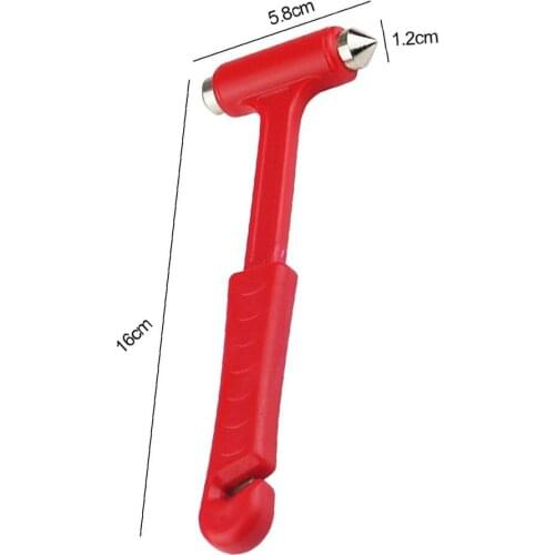 2 in 1 Car Emergency Safety Escape Hammer Glass Window Breaker Belt Cutter Tool Knocking Glass Artifact