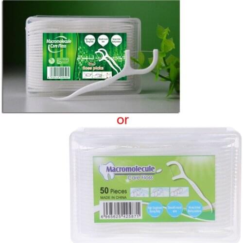 QIAOYAN 50pcs Dental Floss Flosser Picks Teeth Toothpicks Stick Tooth Clean Oral Care