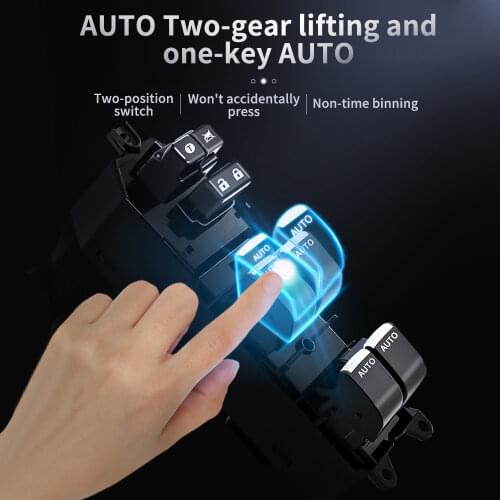 Car Window Master Closer Ice Blue Light Electric Window Button Intellgent Power Glass Lifter Switch For Toyota Camry Corolla