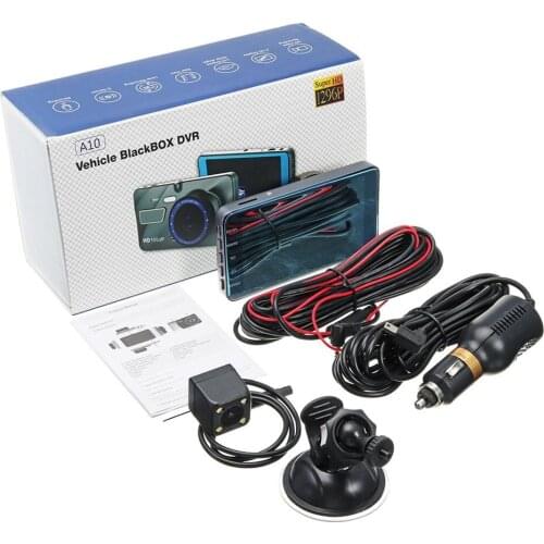 4 inches 1080P dual lens 170degree camera car dvr dash auto vehicle video recorder g-sensor night