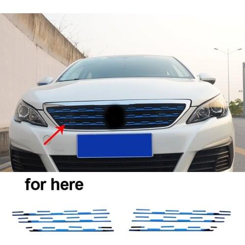 For Peugeot 308 2016-2019 front grille Decorative strips