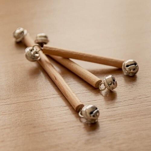 1pc Wooden Rattle Baby Montessori Bell Rattle BPA Free Wood Music Rattle Baby Teething Toys Intelligence Development Toy For Kid