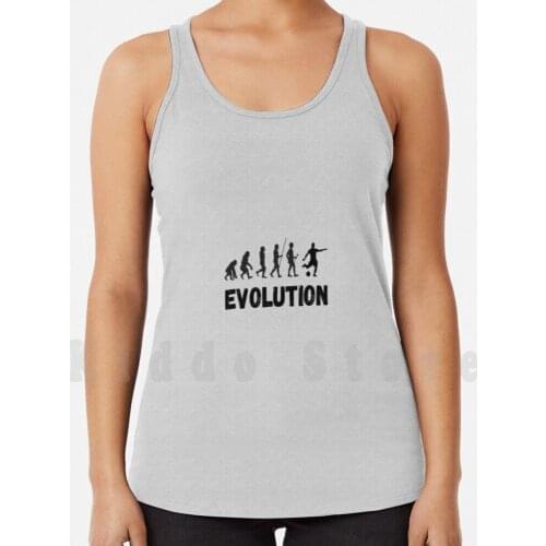 Évolution Footballeur Cadeau Humour Football Foot Tank Tops Vest Sleeveless Noel Anniversaire Football