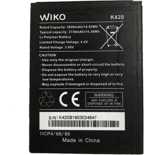 GeLar 3.85V 3730mAh Wiko replacement Mobile Phone battery K420