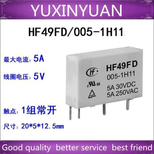 HF49FD/005-1H11 5A 5 v is a set of normally open small relay 1pcs AliExpress