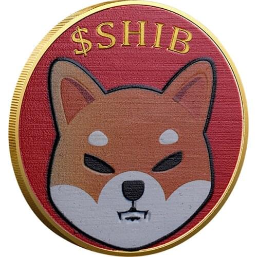 New Types Dogecoin Killer Shiba Inu Coin SHIB CRYPTO Metal Gold Plated Physical Shib Red Coin Doge Killer Souvenir biological