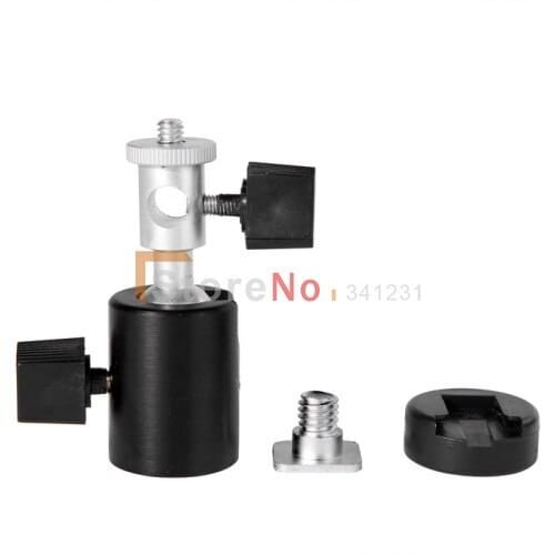 Light Stand Bracket C, 360 Swivel Flash 1/4 3/8 Tripod Umbrella Holder Light Stand Support Bracket C