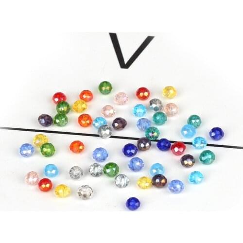 Wholesale High Quality 24colors 195Pcs/lot 2mm Crystal Austria Faceted Loose Spacer Round Glass Beads for Jewelry Making