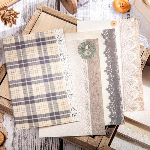Retro lace memo paper hollow creative collage scrapbook material aesthetics diary stationery decoration furniture material paper