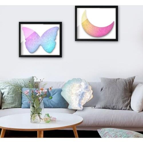 Moon/Butterfly/Shell Carved Flower Coaster Epoxy Resin Mold Cup Mat Casting Silicone Mould DIY Crafts Jewelry Placement