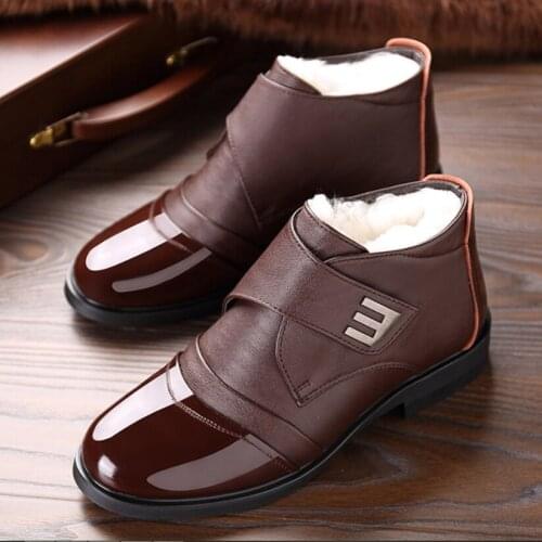 AQ11 winter boots men 2019 new 100% wool Super Keep warm fashion motorcycle boots mens boots zapatos de hombre