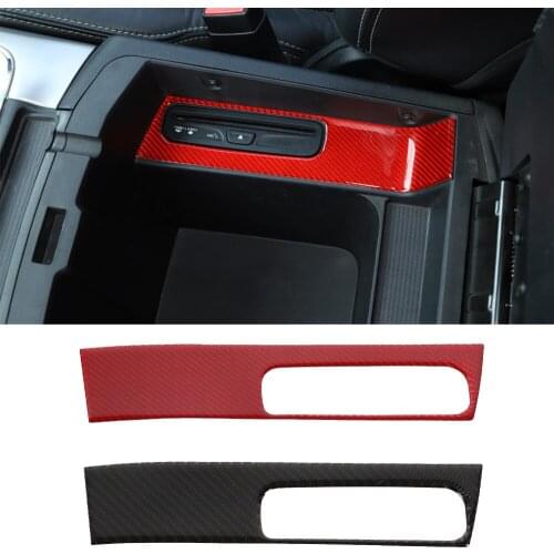 Soft Real Carbon Fiber Interior Mouldings CD Switch Panel Decoration Cover Fit for Dodge Ram 2010-2015 Car Accessories