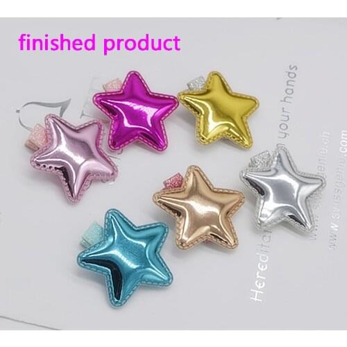 Sew on 30pcs 5cm pu big Padded Glitter Star Patches Shiny Appliques For Clothes Sewing Supplies DIY Craft Decoration