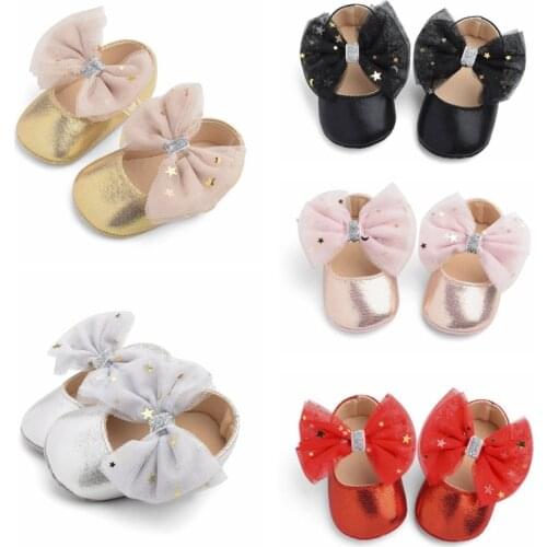 Newborn Baby Shoes Girls 2020 Infant Toddler Princess Shoe Babies Walking Big Bowknot Baby Girls Shoes