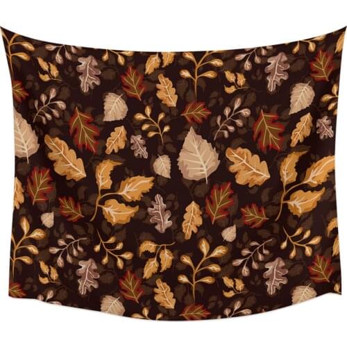 Autumn Farmhouse Retro Maple Leaf Texture Tapestry Wall Hanging Home Wall Decor Blanket Bedroom Tapestry Yoga Mat