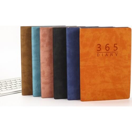 Planner 2021 A5 Diary English language Leather soft cover Notebook 362 pages Agenda 2021