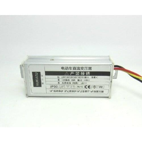 Dc 108v/96v/80v/72v/64v/60v/48v/24v to dc 12v 250W 20A voltage regulator Power step down converter transformer adapter adaptor