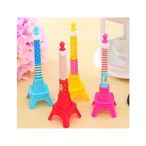 10pcs Eiffel Tower cute romantic gel pen 0.38mm creative pen free shipping