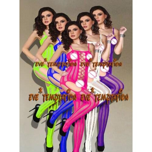 Hot Sexy Bodystocking Fishnet Sheer Mesh Bodysuit Leotard Sex Clothes Open Crotch Mesh Flower Hot Stocking On The Body A026