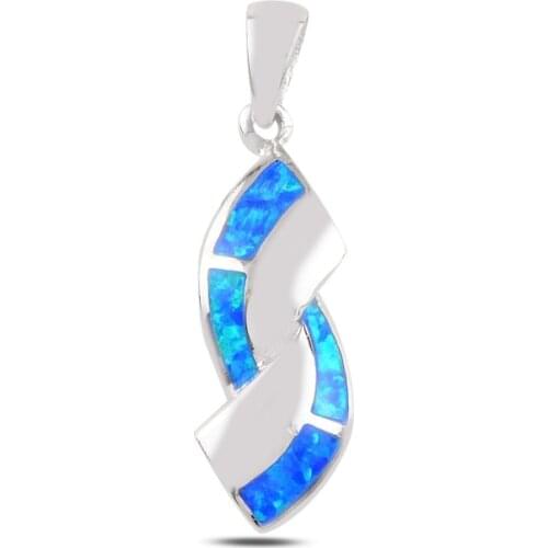 Silver 925 Sterling Opal Stone Pendant