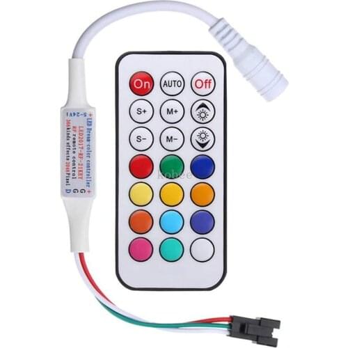 5-24V Led Controller 21Key Mini Pixel Dimmer 3pin For Christmas Part WS2812/WS2811/SK6812 Pixel Strip Light RF Module Connector