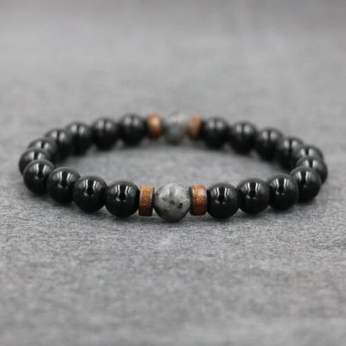 Tibetan Charm Bracelet For Men Natural Lava Stone Moonstone Beads Bracelet chakra Wood Men Bracelets Jewelry Buddha Pulseira