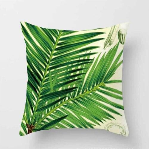 Green Leaves Pillowcase High Quality Soft Cushion Cover Chair Car Cushion Decorative Cushion for Sofa Room Pillow Cover