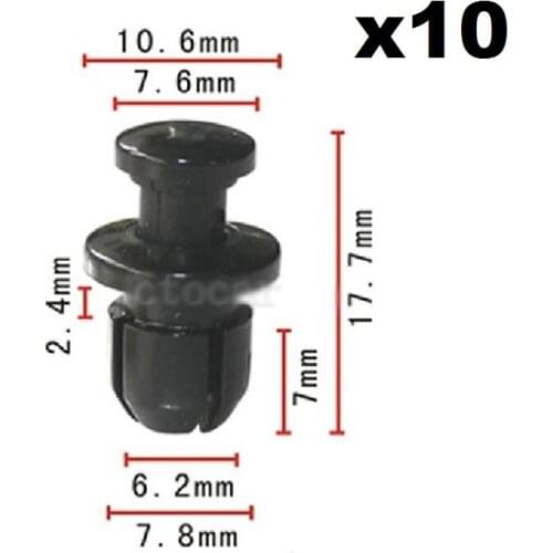 10pcs OEM Nylon For Honda Splash Shield Clip For Accord Prelude For CR-V For Odyssey 90657-SB0-003