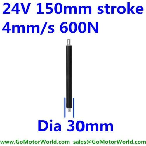 24V 5mm/s speed 150mm stroke 600N load DC tubular linear motor in line DC linear actuator LA15 type hot sell