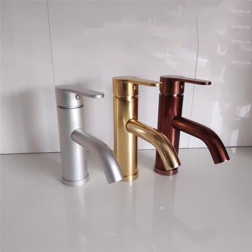 4 Colors Luxury Bathroom Basin Faucet Rose Gold Plated Space Aluminum Basin Sink Faucet Hardware decoration