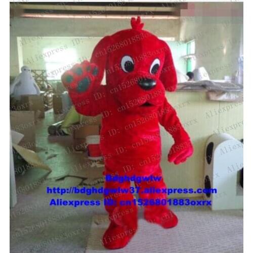 Long Fur Red Teddy Dog Basset Hound Dog Poodle Pudel Golden Retriever Dog Mascot Costume Attract Customers Grand Opening zx1318