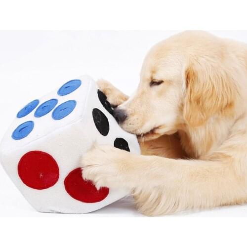 Dog Soft Colored Dice Shape Smelling Training Interactive Toys Pet Accessories