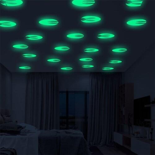 Vacclo Happy Easter Holiday Decoration Fluorescent Stickers Floor Stickers Cartoon Bunny Head Luminous Wall Stickers Wall Decor