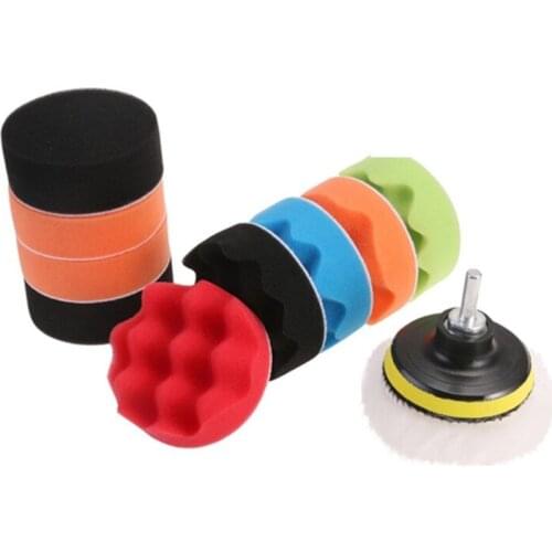Vehicle Detailing Cleaning Sponge Home Cleaning Tool 11Pcs Polishing Pad Sponge Kit Scratch Repair Tool A70F