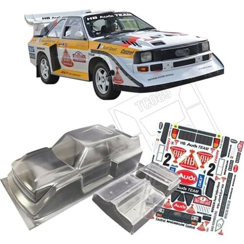 Team C Quattro S1 Toys Model Rally Clear Body Shell With Stickers For 1/10 Scale Rc Drift Car Hpi Hsp Tamiya YOKOMO On-Road Cars