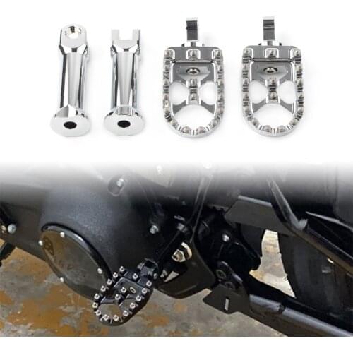 Chrome Motorcycle Rear Passenger Foot Pegs W/ Bracket Assembly For Harley Softail FLDE FLFB FLHC FLSB FLSL FXBB FXLR 2018-2020