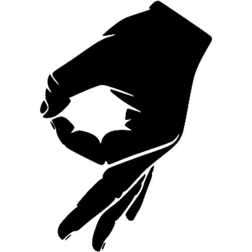 Personality Interesting Car Stickers Funny OK Gesture Decorative Stickers Creative Pvc Car Styling Decals Motorcycle Stickers